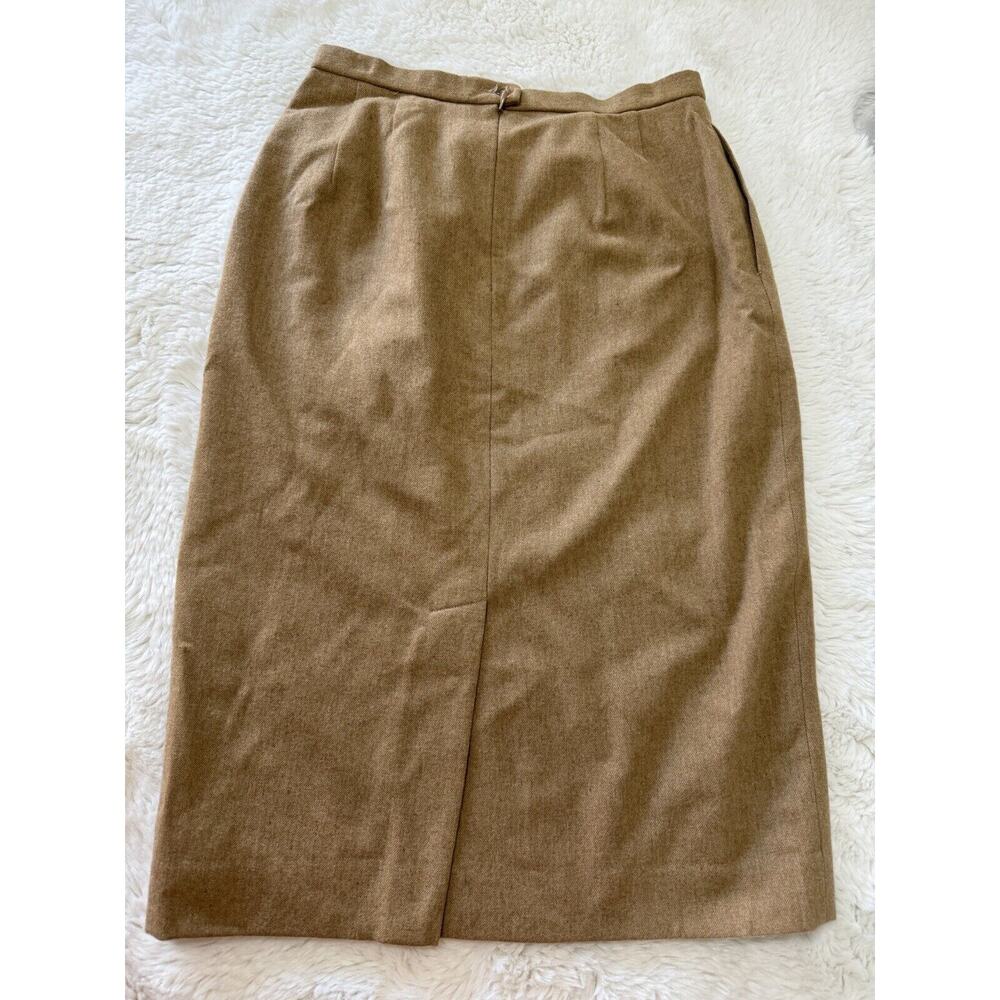 Vintage Pendleton Blazer Skirt Suit Set Tan Outfit Virgin Wool PRISTINE - Picture 8 of 12